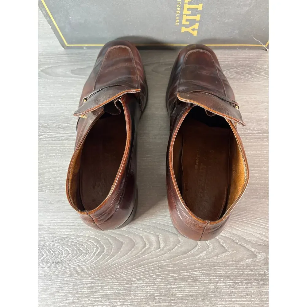 Vintage Bally Brown Carioca Calf Brione Switzerland‎ Men’s Dress Shoes Size 8.5